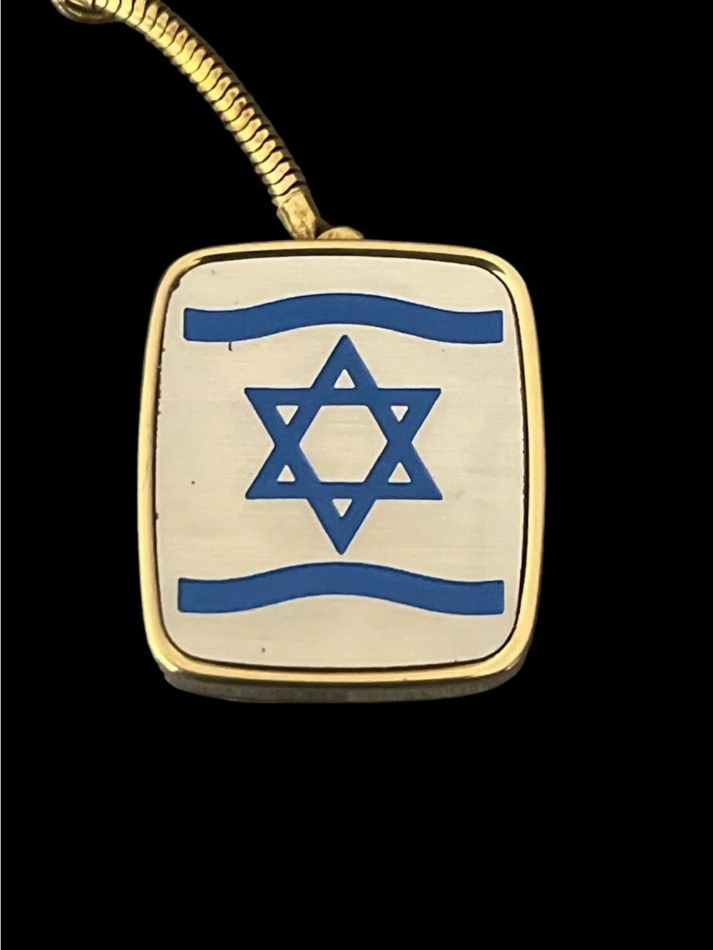 Clover Sankyo Star of David Music Box Keychain Jewish Vintage Israel Collectible
